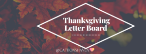 thanksgiving letter board